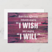 言って私はやる気を起こさせるな感動的 ポストカード (正面/裏面)