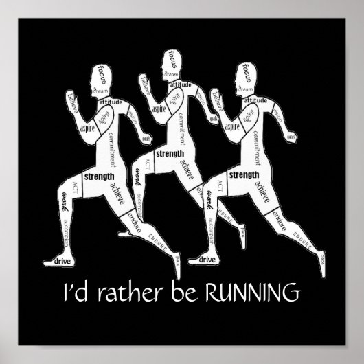 言やる気を起こさせる葉、私はむしろランニングの ポスター (正面)