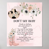 言わないベビーウェスタン女性のカーボーイロデオ ポスター (正面)