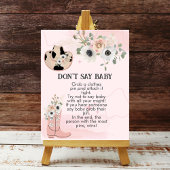 言わないベビーウェスタン女性のカーボーイロデオ ポスター