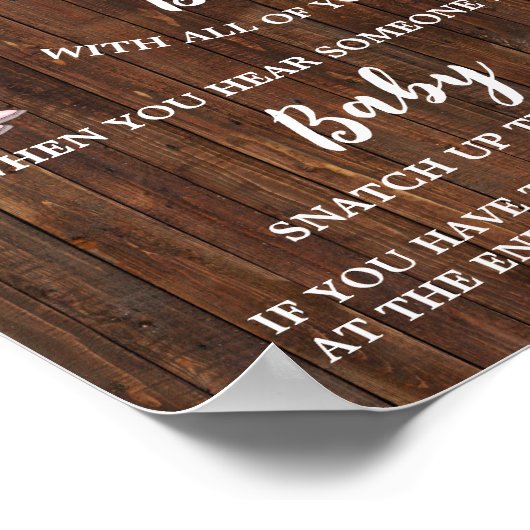 言わないベビークロースピンオウム女性のカーボーイシャワーゲーム ポスター (角)