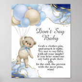 言わないベビーゲーム我々は青いバルーンを待つことができる ポスター (正面)