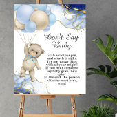 言わないベビーゲーム我々は青いバルーンを待つことができる ポスター