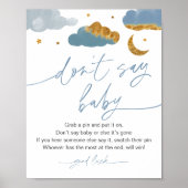 言わないベビーゲームtwinkleスター赤ちゃんシャワー男の子 ポスター (正面)