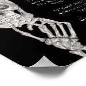 言わないベビーゴシックフローラスカル赤ちゃんシャワー ポスター (角)