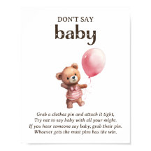 言わないベビーテディベア女の子の赤ちゃんシャワーゲーム