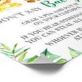 言わないベビーピンゲームジャングルサファリベイビーシャワー ポスター (角)