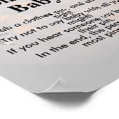 言わないベビー少しスノーフレークのピンクのポインセチア ポスター (角)