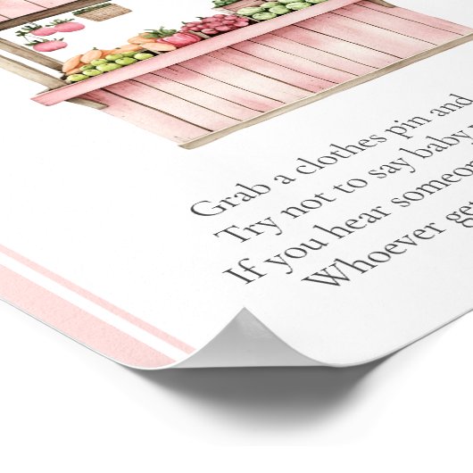 言わないベビー農家市場ベビーシャワーゲーム ポスター (角)