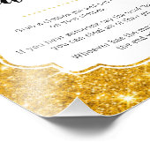 言わないベビー金ゴールド赤ちゃんシャワーゲームのサイン フォトプリント            (角)