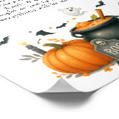 「言わないベビー」ハロウィーン赤ちゃんシャワーゲームポスター ポスター (角)