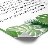 言わないベビー – ベビーシャワーゲームルールMonstera ポスター (角)