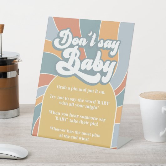 言わないベビーGroovyレトロサンシャインシャワー 台座サイン (インサイチュ)