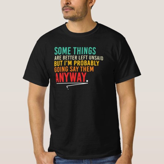 言わぬが花はサッカスティックな名言 Tシャツ (正面)