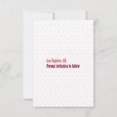 言わぬが賢し 面白い 素朴な シンプルな結婚式 パーソナライズド セーブザデート (裏面)