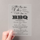 言われたらバーベキューしよう！ アクリル招待状 (インサイチュ (ポータブル))