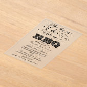 言われたらバーベキューしよう！ アクリル招待状 (レイダウン)