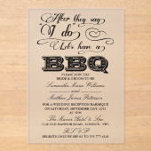 言われたらバーベキューしよう！ アクリル招待状 (正面)