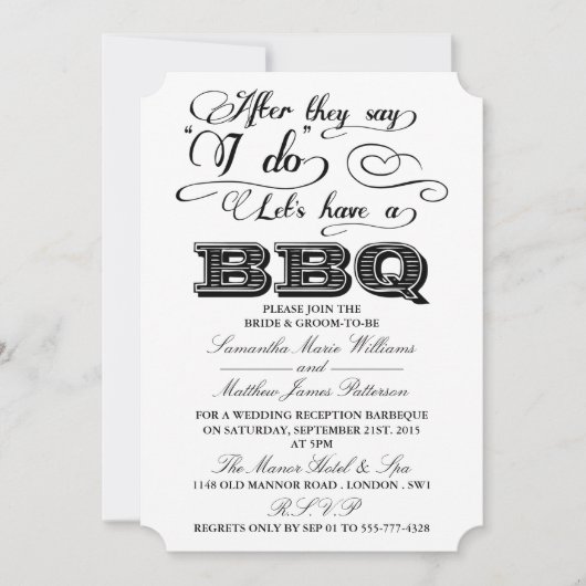 言われたらバーベキューしよう！ 招待状 (正面)