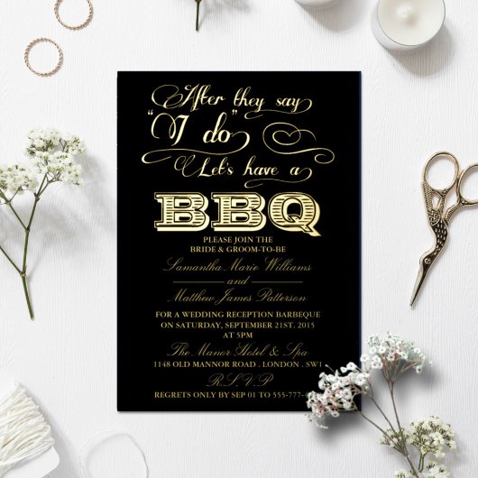 言われたらバーベキューしよう!結婚実在 箔招待状