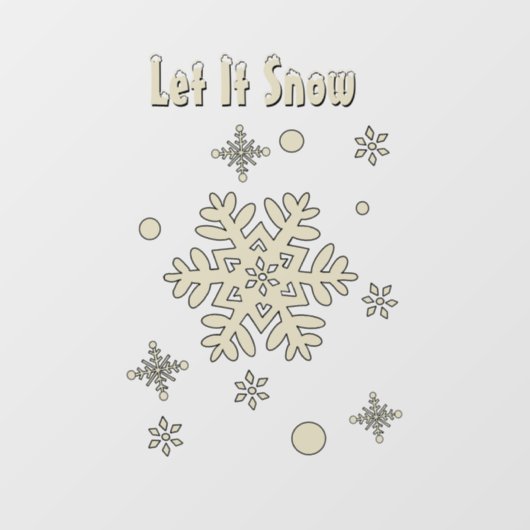  言カスタム葉が雪になる ウィンドウサイン (シート)