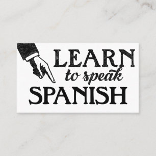 言スペインの語レッスンの名刺 名刺