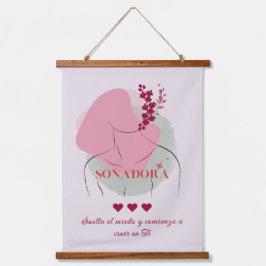 言スペインの語 |感動的引用文ぶら下がったズ 吊り下げ型タペストリー