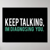 言保いながら、心理学のユーモアを診断する ポスター (正面)