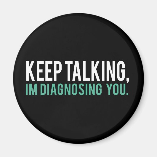 言保いながら、心理学のユーモアを診断する マグネット (正面)