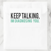 言保いながら、心理学のユーモアを診断する 長方形シール (バッグ)