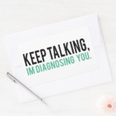 言保いながら、心理学のユーモアを診断する 長方形シール (封筒)