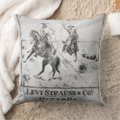 言及して下さいのためにリーバイズStrauss及びCo、c.1900 (litho) クッション (ブランケット)