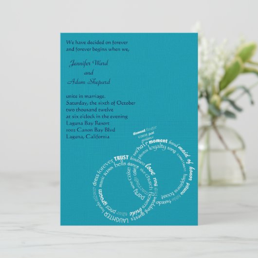 言結婚葉 招待状 (スタンド正面)