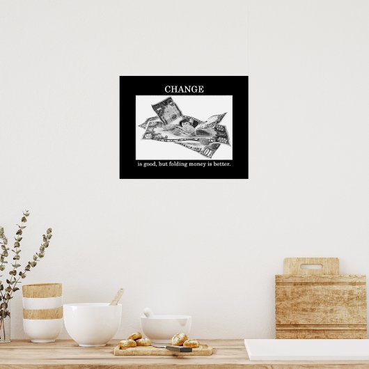 言葉おもしろいやる気を起こさせるに対する遊皮肉な変化 ポスター (キッチン)