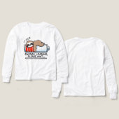 言葉おもしろいアートのユニセックス長 (デザイン 正面＆背面)