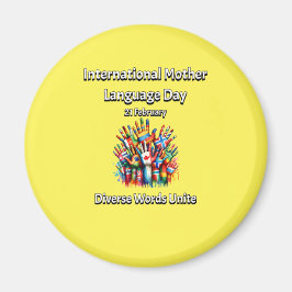 言葉が一致する。母語の日。 マグネット