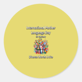 言葉が一致する。母語の日。 ラウンドシール