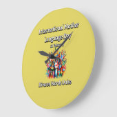 言葉が一致する。母語の日。 ラージ壁時計 (傾斜)