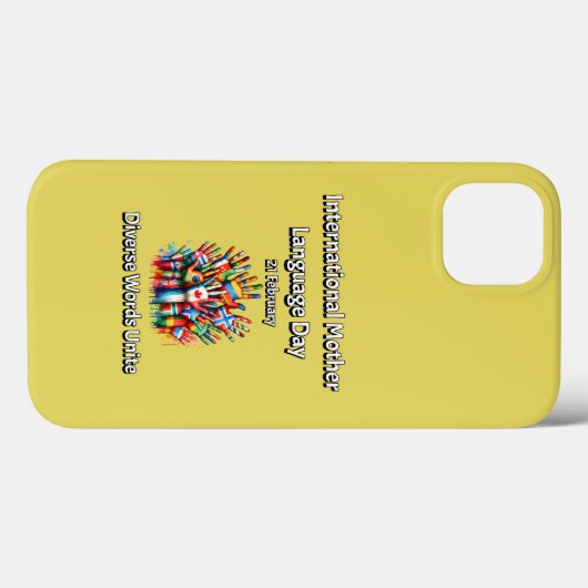 言葉が一致する。母語の日。 Case-Mate iPhoneケース (裏面 (横))