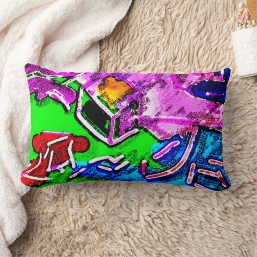 言葉が出ない ランバークッション (ブランケット)