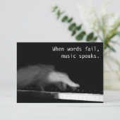 言葉が失敗したら音楽話。ファインアート写真 カード (スタンド正面)