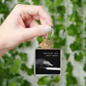 言葉が失敗したら音楽話。ファインアート写真 キーホルダー (手)