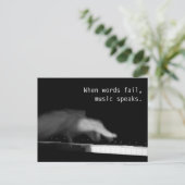 言葉が失敗したら音楽話。ファインアート写真 ポストカード (スタンド正面)
