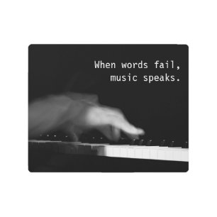 言葉が失敗したら音楽話。ファインアート写真 メタルプリント