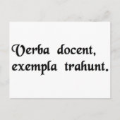 言葉が指示し、例が導く。 ポストカード (正面)