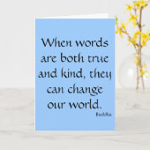 言葉が真実で親切な時… カード (黄色い花)