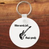 言葉が通じない所、音楽話 キーホルダー (正面)