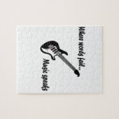 言葉が通じない所、音楽話 ジグソーパズル (横)