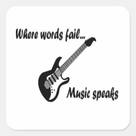 言葉が通じない所、音楽話 スクエアシール