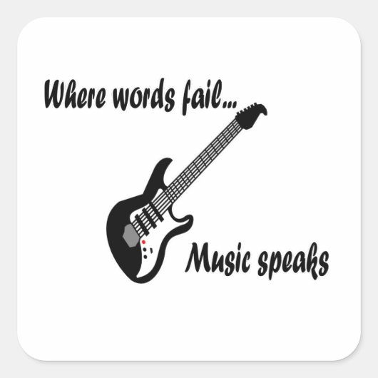 言葉が通じない所、音楽話 スクエアシール (正面)